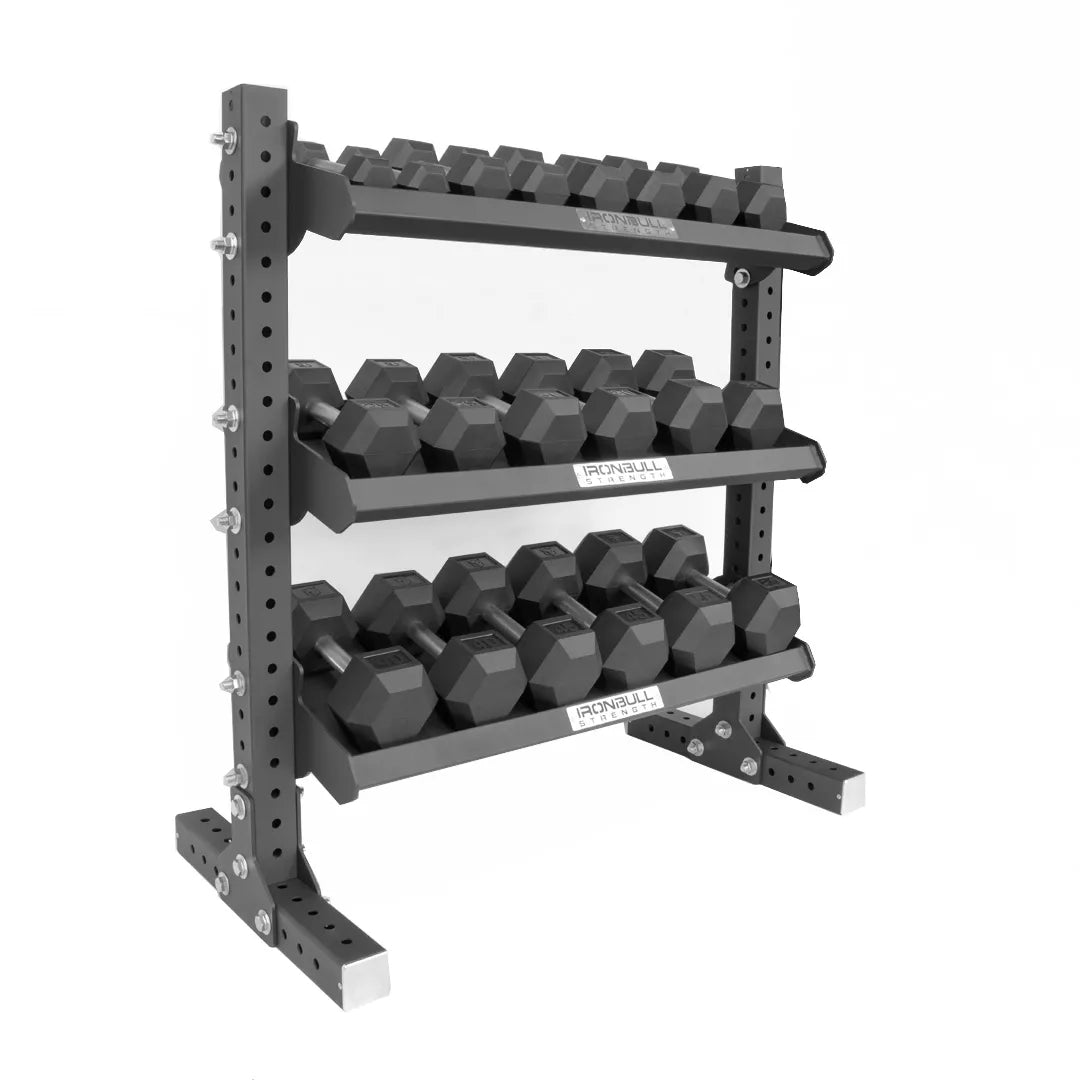 Hex Dumbbell Set With Rack | 5-50LB + 3-Tier Y7
