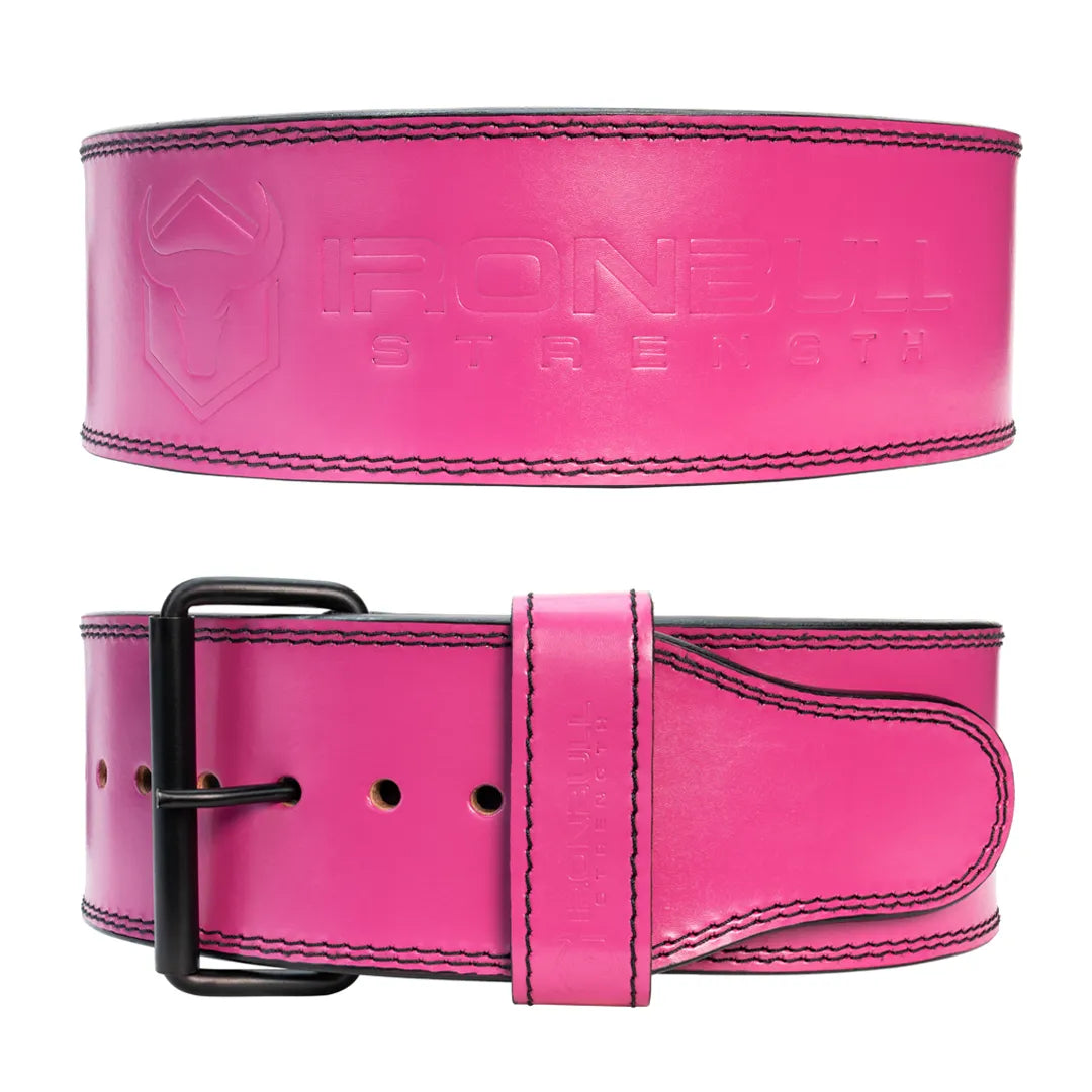 Premium 10mm 4" Single Prong Pink Belt - IPF Approved L8